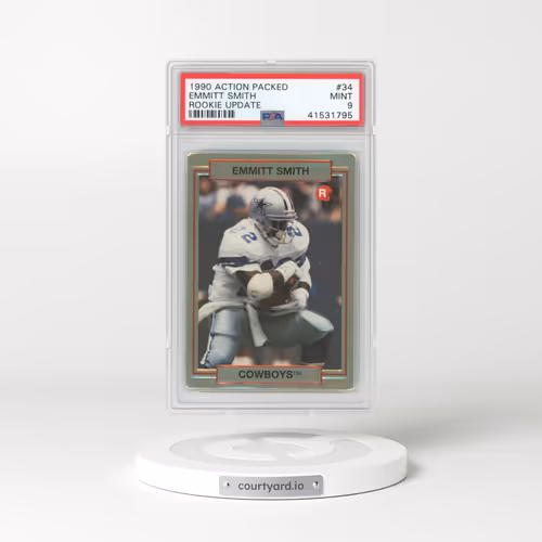 1990 Action Packed Rookie Update #34 Emmitt Smith (PSA 9 MINT)
