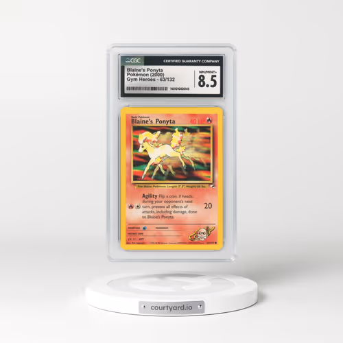2000 Gym Heroes #63 Blaine's Ponyta (CGC 8.5 NM-MT+)