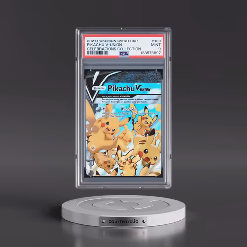 2021 Pokémon Swsh Black Star Promo #139 Pikachu V-Union - Celebrations Collection (PSA 9 MINT)
