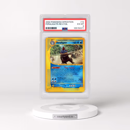 2002 Pokémon Expedition #12 Feraligatr - Reverse Foil (PSA 6 EX-MT)