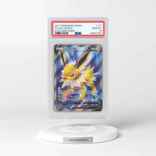 2021 Evolving Skies #177 Jolteon V - Ultra Rare Holo (PSA 10 GEM MINT)