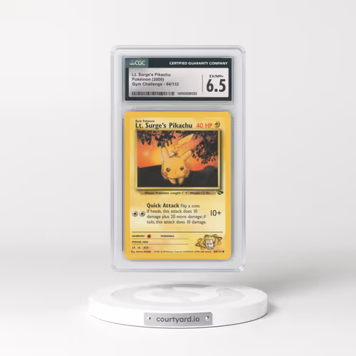 2000 Gym Challenge #84 Lt. Surge's Pikachu (CGC 6.5 EX-NM+)