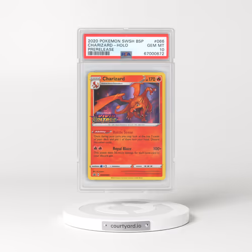 2020 Pokémon Swsh Black Star Promo #066 Charizard - Holo Prerelease (PSA 10 GEM MINT)