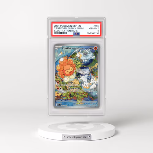 2024 Pokémon Ssp EN-Surging Sparks #195 Castform Sunny Form - Illustration Rare (PSA 10 GEM MINT)