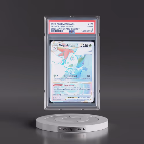 2022 Pokémon Sword & Shield Brilliant Stars #173 Shaymin Vstar - Full Art Secret (PSA 9 MINT)