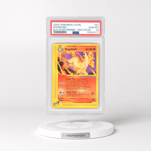 2002 Pokémon Game Promo #51 Rapidash - Black Star-Pokemon Center NY (PSA 10 GEM MINT)