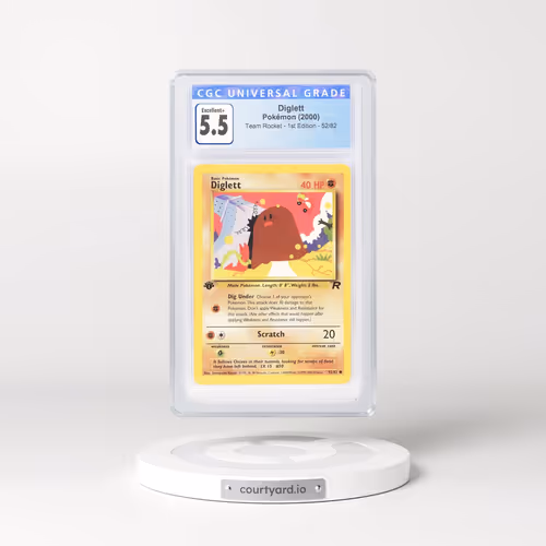 2000 Team Rocket #52/82 Diglett - 1st Edition 1st Edition (CGC 5.5 EX+)