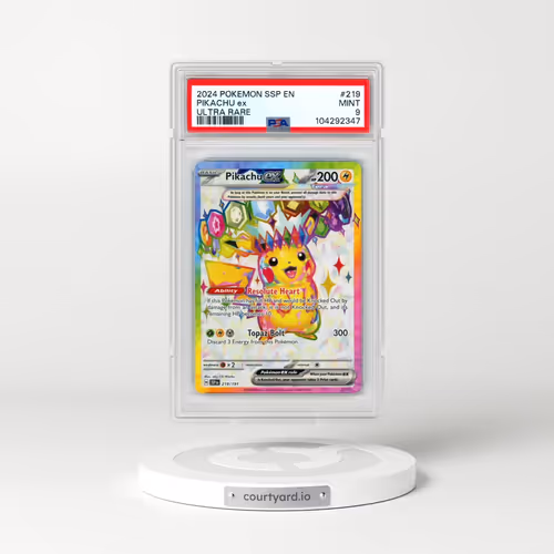 2024 Pokémon Ssp EN-Surging Sparks #219 Pikachu EX - Holo Ultra Rare (PSA 9 MINT)