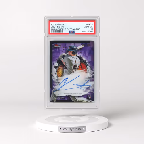 2024 Topps Finest Finest Autographs #FACK Colt Keith - Purple Refractor (PSA 10 GEM MINT)
