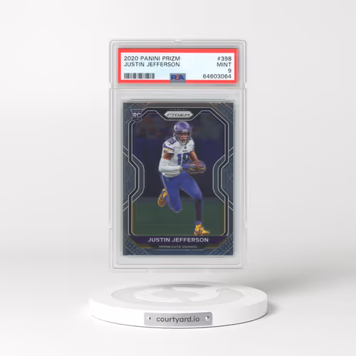 2020 Panini Prizm #398 Justin Jefferson (PSA 9 MINT)