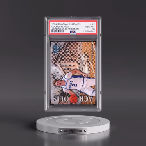 2024 Bowman Chrome University Acropolis #A1 Cooper Flagg - X-Fractor (PSA 10 GEM MINT)