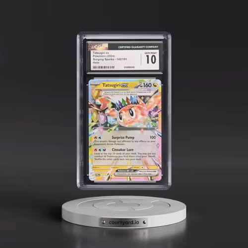 2024 Surging Sparks - SSP EN #142/191 Tatsugiri ex - Holo (CGC 10 GEM MINT)