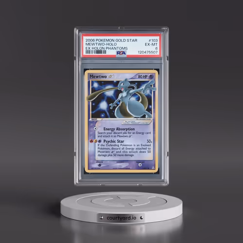 2006 Pokémon EX Holon Phantoms #103 Mewtwo - Holo Gold Star (PSA 6 EX-MT)