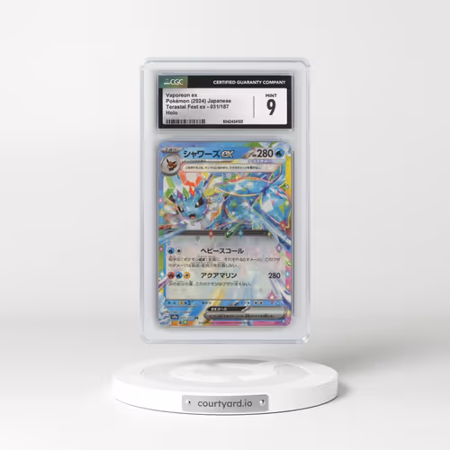 2024 Pokémon Sv8a-Terastal Fest EX #031 Vaporeon EX - Holo (CGC 9 MINT)