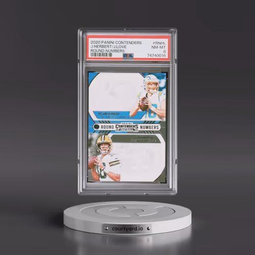 2020 Panini Contenders Round Numbers #RNHL Jordan Love/Justin Herbert (PSA 8 NM-MT)
