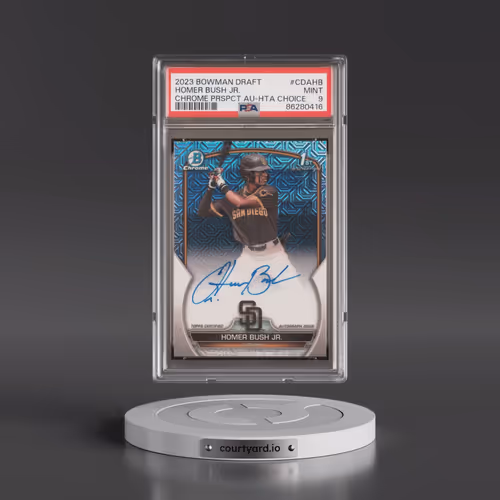 2023 Bowman Draft Chrome Prospect Autograph #CDAHB Homer Bush Jr. - Hta Choice (PSA 9 MINT)