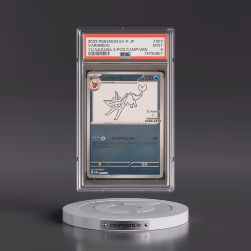2023 Pokémon SV-P Promo #063 Vaporeon - YU Nagaba X Pokemon Card Game Campaign (PSA 9 MINT)