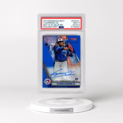2019 Bowman's Best Best of 2019 Autographs #B19VGJ Vladimir Guerrero Jr. - Blue Refractor (PSA 9 MINT)