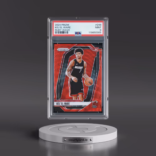 2024 Panini Prizm #248 Kel'El Ware - Ruby Wave (PSA 9 MINT)