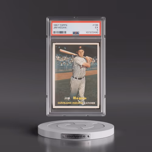 1957 Topps #136 Jim Hegan (PSA 5 EX)