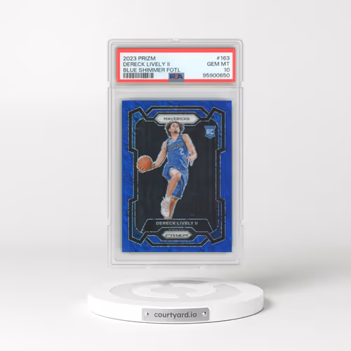 2023 Panini Prizm #163 Dereck Lively II - Blue Shimmer Fotl (PSA 10 GEM MINT)