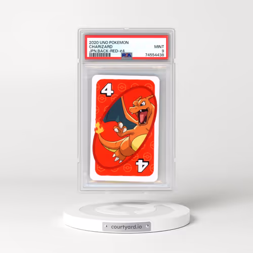 2020 Uno Pokémon Charizard - Back-Red-#4 (PSA 9 MINT)