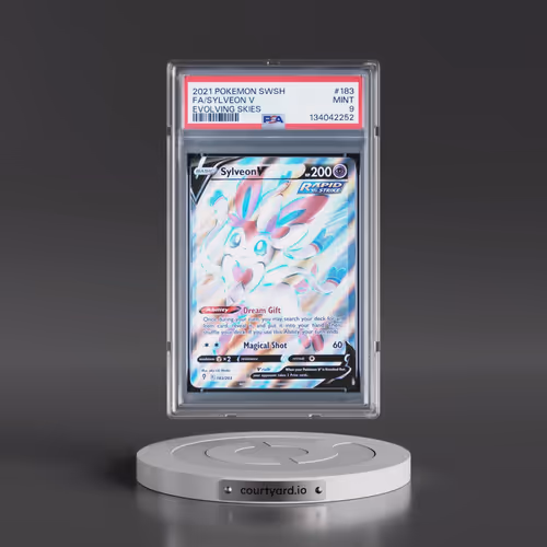 2021 Pokémon Sword & Shield Evolving Skies #183 Sylveon V - Holo Full Art (PSA 9 MINT)