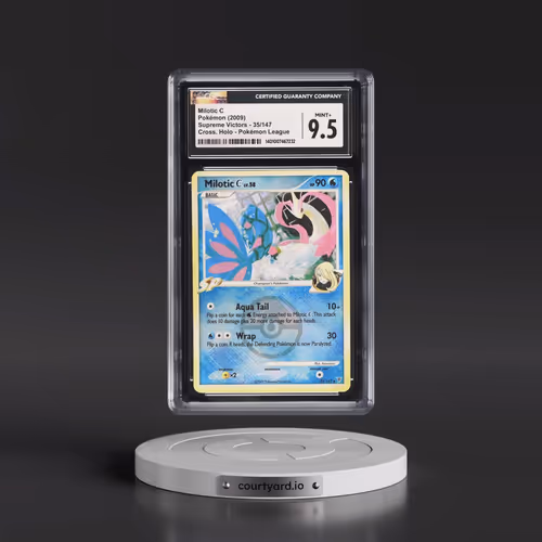 2009 Pokémon Platinum Supreme Victors #35 Milotic C - Holo Crosshatch-2009 Pokemon League (CGC 9.5 M