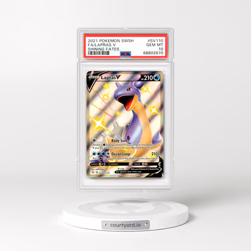 2021 Shining Fates #SV110 Lapras V - Full Art Holo (PSA 10 GEM MINT)