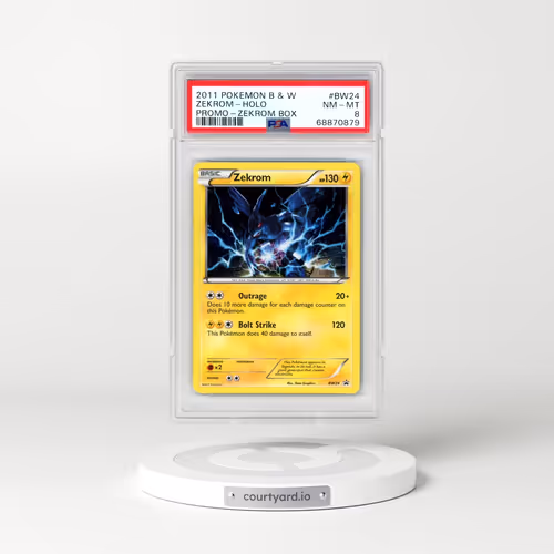 2011 Pokémon Black & White Promo #BW24 Zekrom - Holo Zekrom Box (PSA 8 NM-MT)