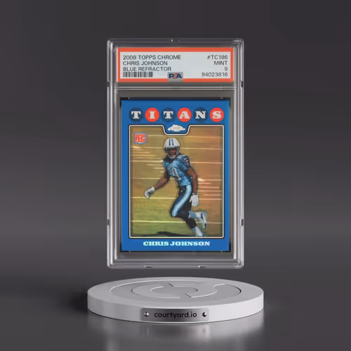 2008 Topps Chrome #TC186 Chris Johnson - Blue Refractor (PSA 9 MINT)