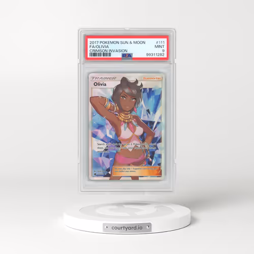 2017 Pokémon Sun & Moon Crimson Invasion #111 Olivia - Full Art (PSA 9 MINT)