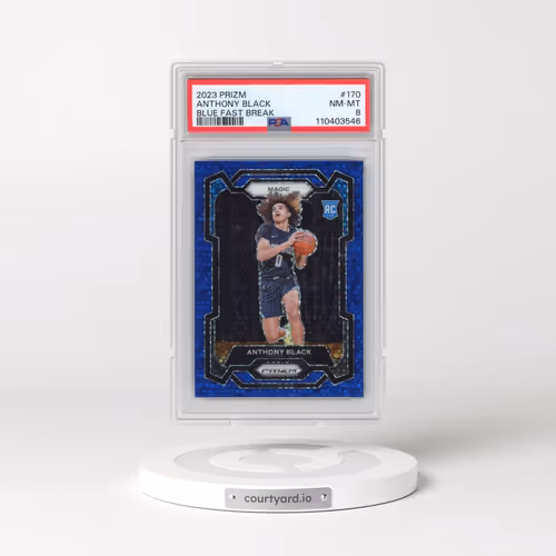 2023 Panini Prizm #170 Anthony Black - Blue Fast Break (PSA 8 NM-MT)