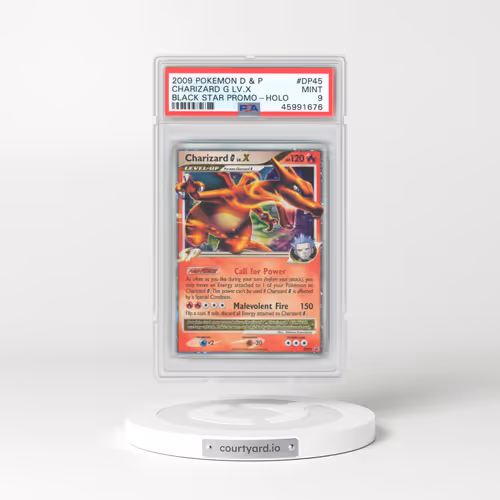 2009 Pokémon Diamond & Pearl Black Star Promo #DP45 Charizard G LV.X - Holo (PSA 9 MINT)