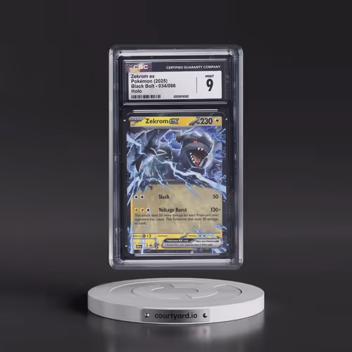 2025 Black Bolt - BLK EN #034/086 Zekrom ex - Holo (CGC 9 MINT)