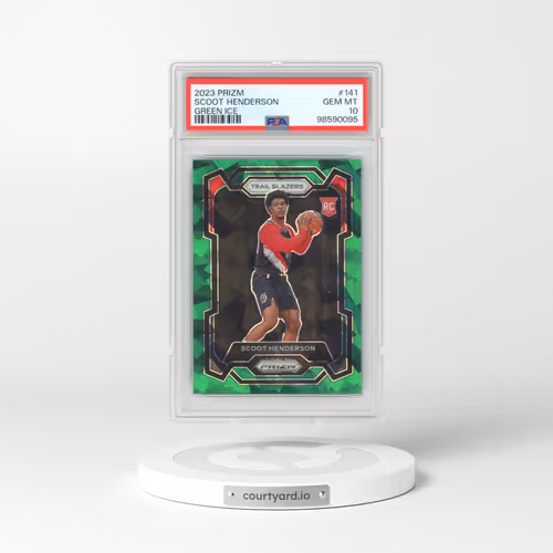 2023 Panini Prizm #141 Scoot Henderson - Green Ice (PSA 10 GEM MINT)