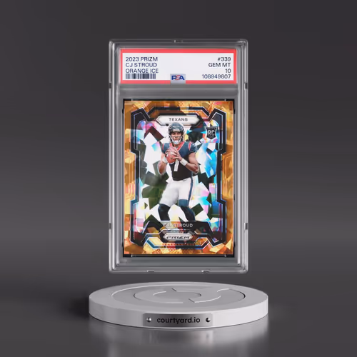 2023 Panini Prizm #339 CJ Stroud - Orange Ice (PSA 10 GEM MINT)