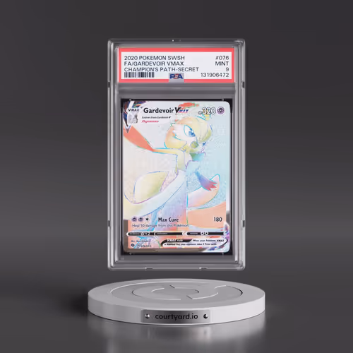2020 Pokémon Sword & Shield Champion's Path #076 Gardevoir Vmax - Full Art Secret (PSA 9 MINT)