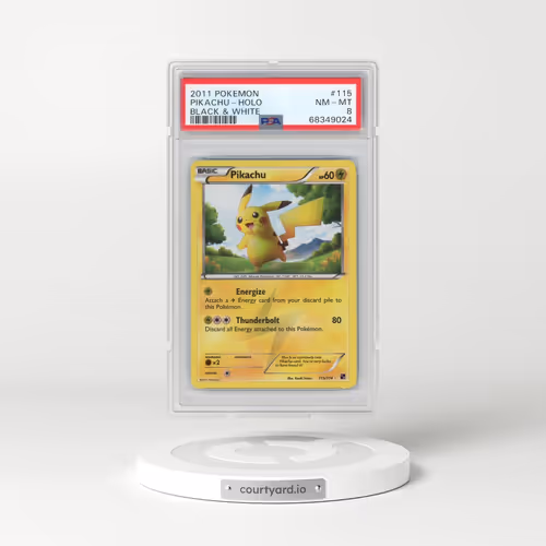 2011 Pokémon Black & White #115 Pikachu - Holo (PSA 8 NM-MT)