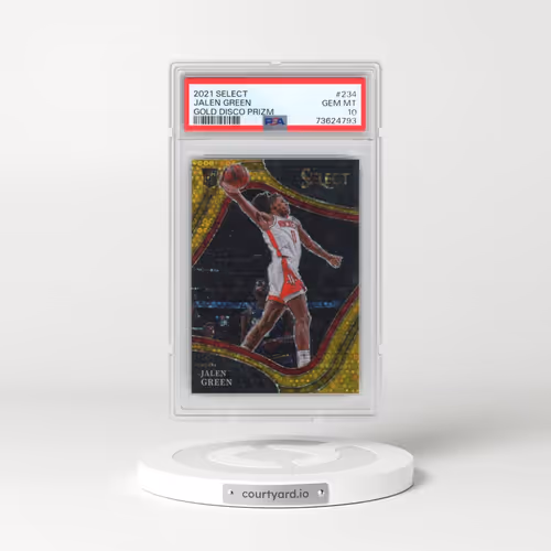 2021 Panini Select #234 Jalen Green - Gold Disco Prizm (PSA 10 GEM MINT)