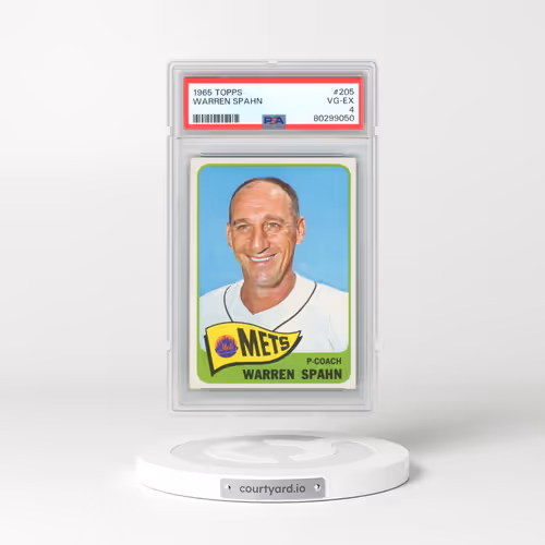 1965 Topps #205 Warren Spahn (PSA 4 VG-EX)