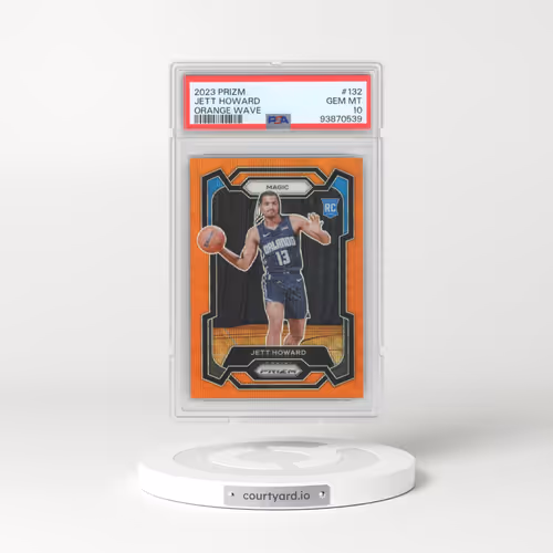 2023 Panini Prizm #132 Jett Howard - Orange Wave (PSA 10 GEM MINT)