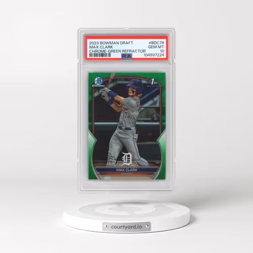2023 Bowman Draft #BDC76 Max Clark - Chrome-Green Refractor (PSA 10 GEM MINT)