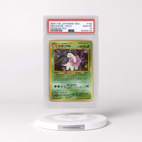 2000 Pokémon Neo #154 Meganium - Holo Premium File (PSA 10 GEM MINT)