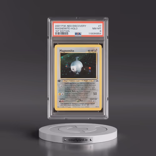 2001 Pokémon Neo Discovery #7 Magnemite - 1st Edition Holo (PSA 8 NM-MT)