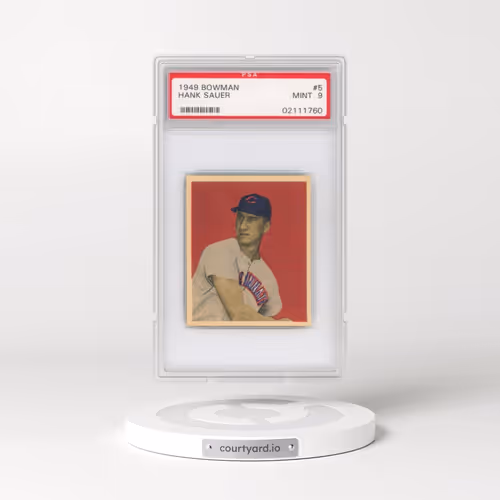 1949 Bowman #5 Hank Sauer (PSA 9 MINT)