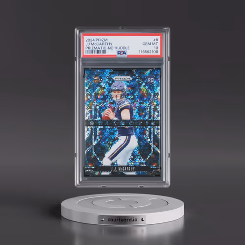 2024 Panini Prizm Prizmatic #8 JJ McCarthy - No Huddle (PSA 10 GEM MINT)
