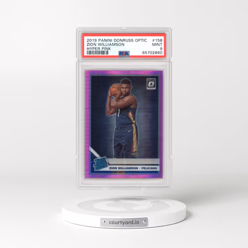 2019 Panini Donruss Optic #158 Zion Williamson - Hyper Pink (PSA 9 MINT)