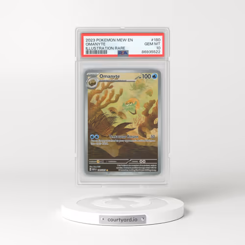 2023 Scarlet & Violet 151 - MEW EN #180 Omanyte - Illustration Rare (PSA 10 GEM MINT)