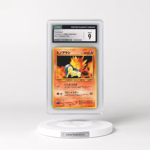 1999 Neo Premium File #155 Cyndaquil - No Rarity (CGC 9 MINT)